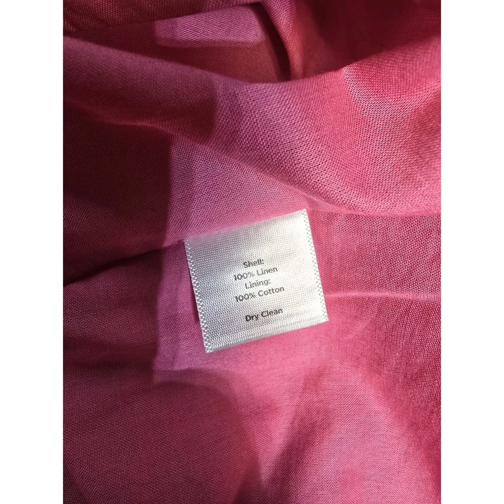 Talbots Fuchsia Women's Size 14 Linen Skirt Fit and Flare Midi Length - Picture 4 of 4